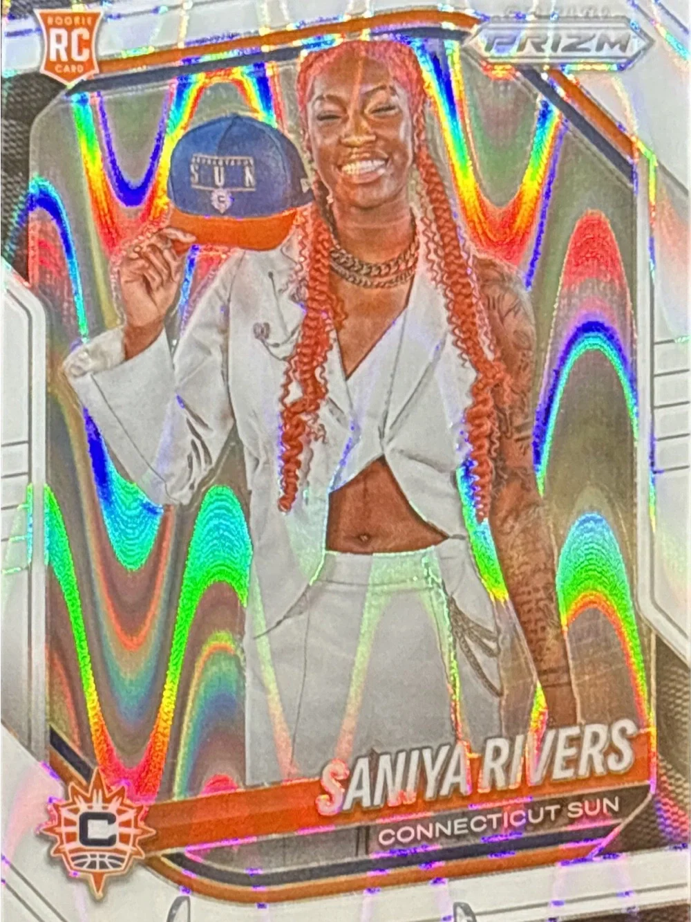 Panini Prizm Saniya Rivers Rookie Basketball Holo Refractor Card